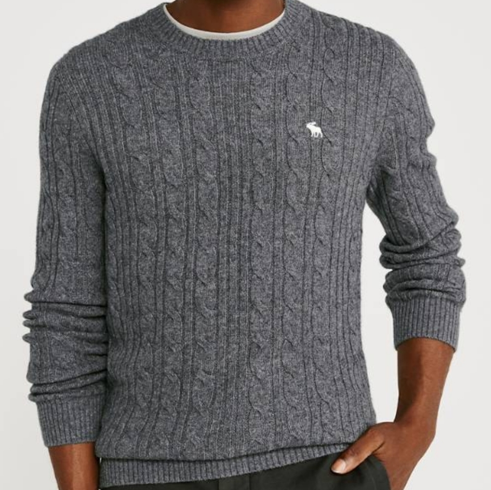 Abercrombie Icob Cable men's sweater XL - Picture 2 of 9